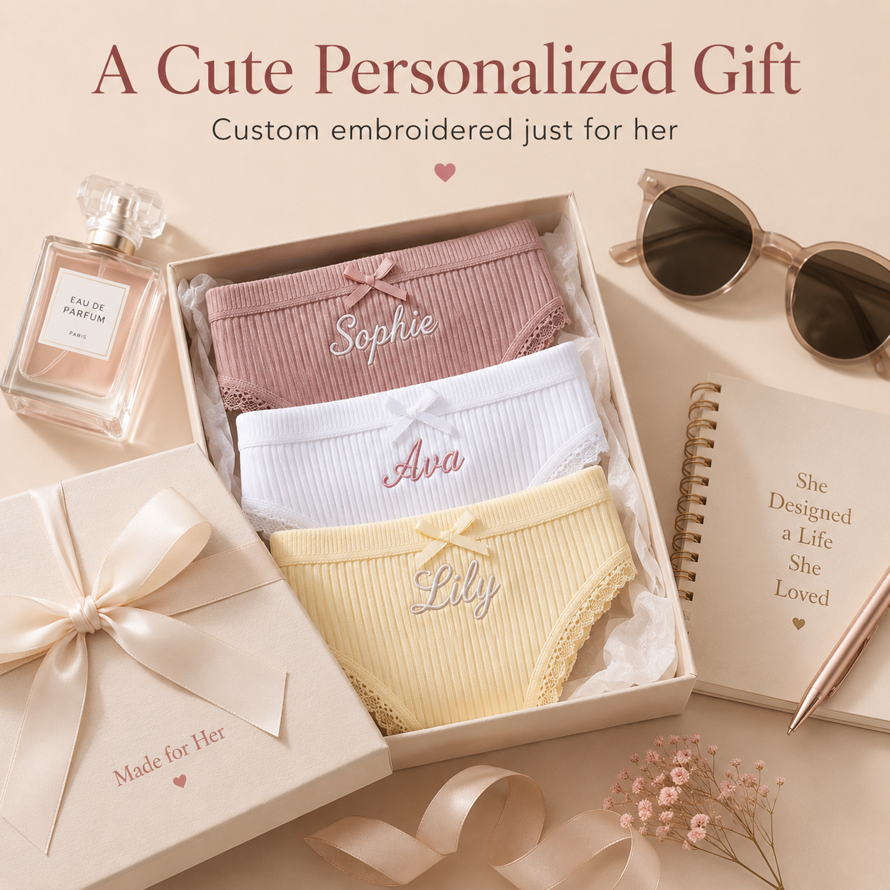 Personalized Embroidered Panty