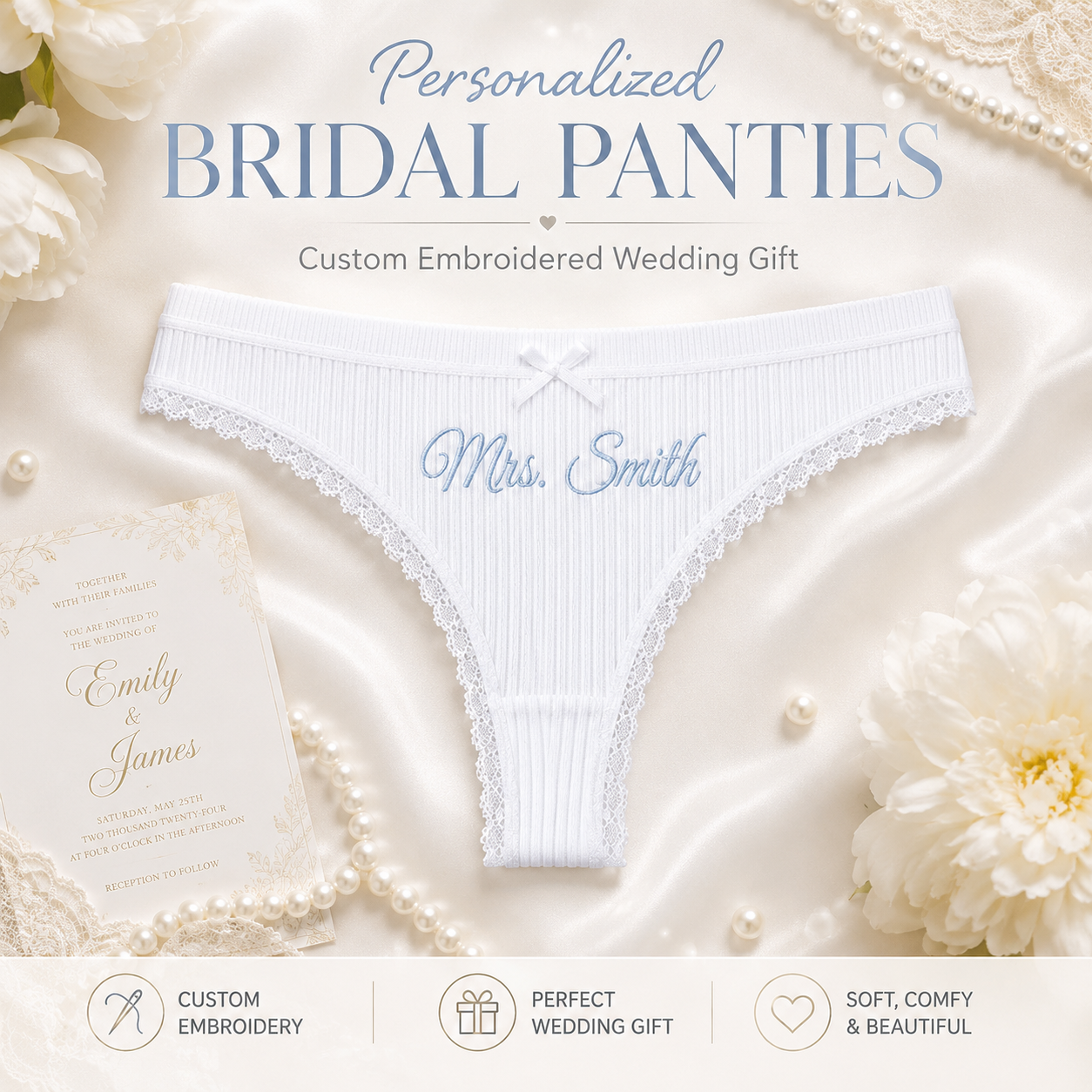 Personalized Embroidered Panty