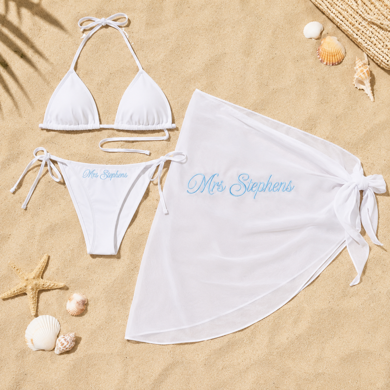 Personalized Embroidered Bikini Set