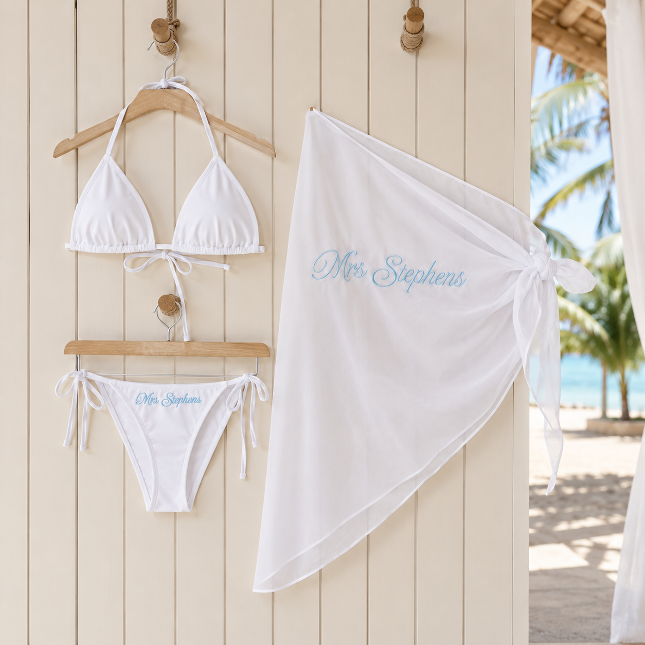Personalized Embroidered Bikini Set