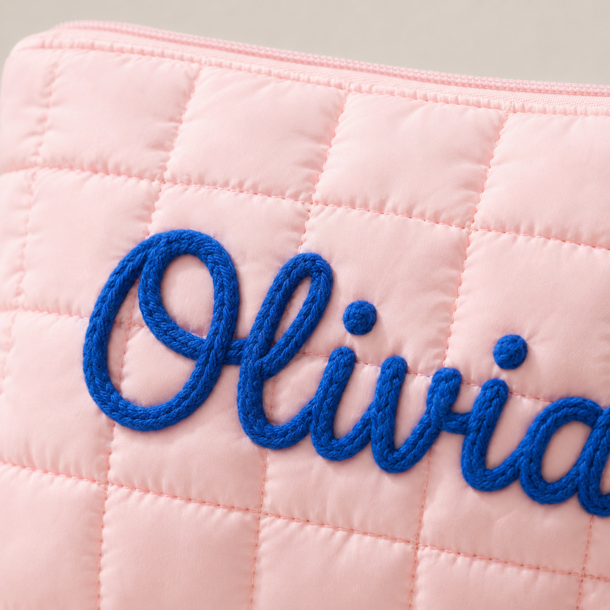 Personalized Embroidered Puff Case