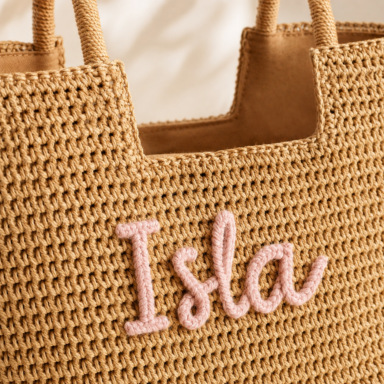 Personalized Embroidered Jute Bag