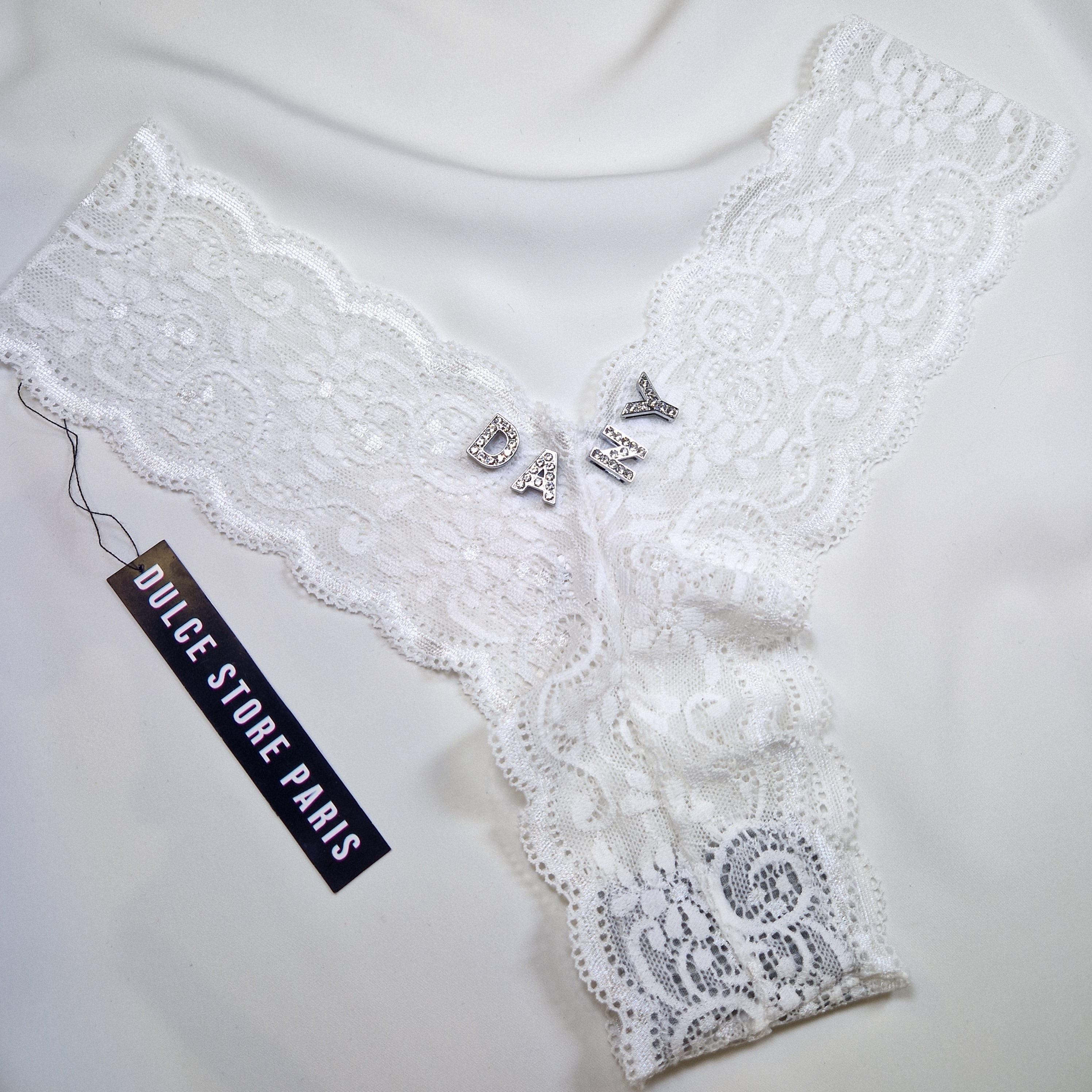 Personalized Lace Thong