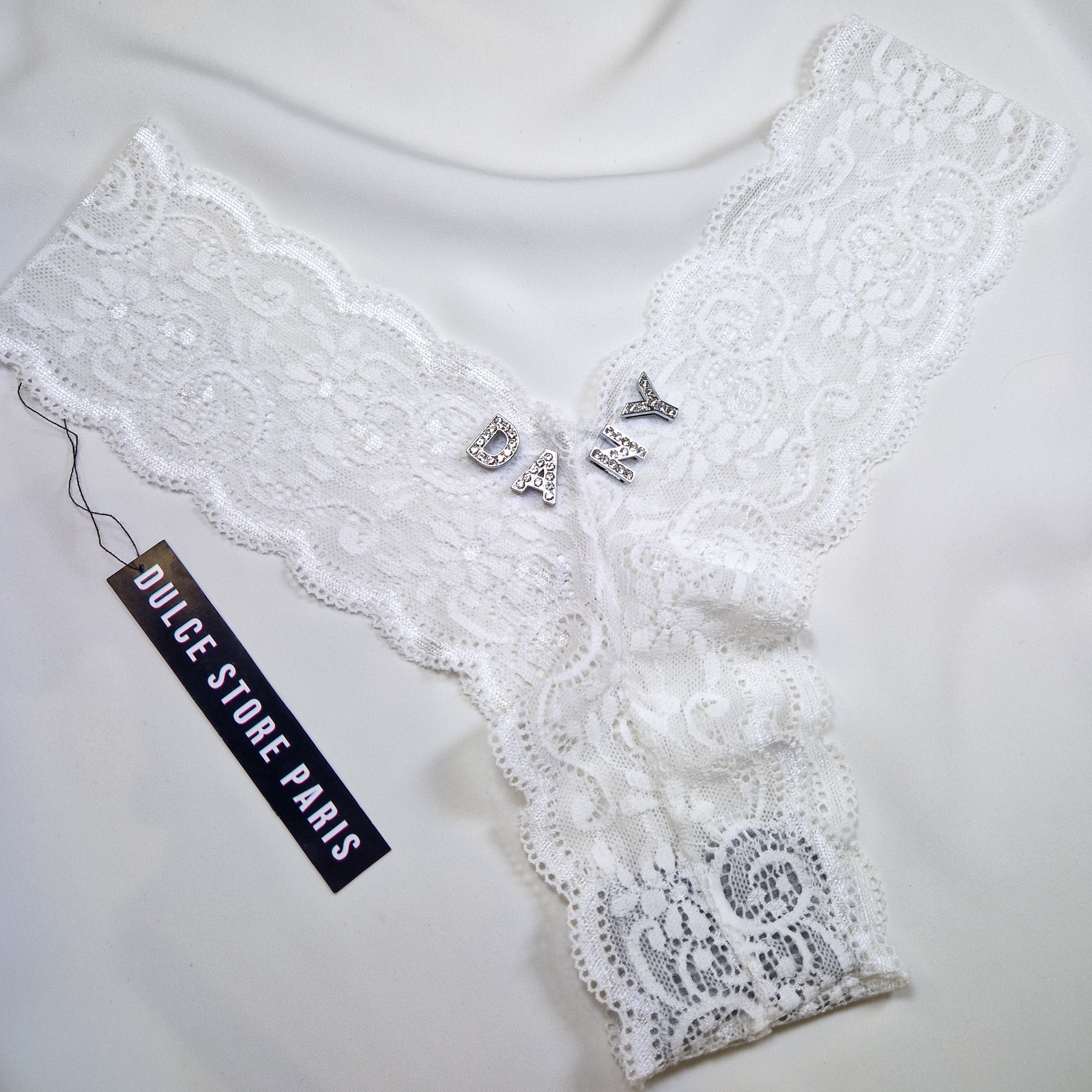 Personalized Lace Thong