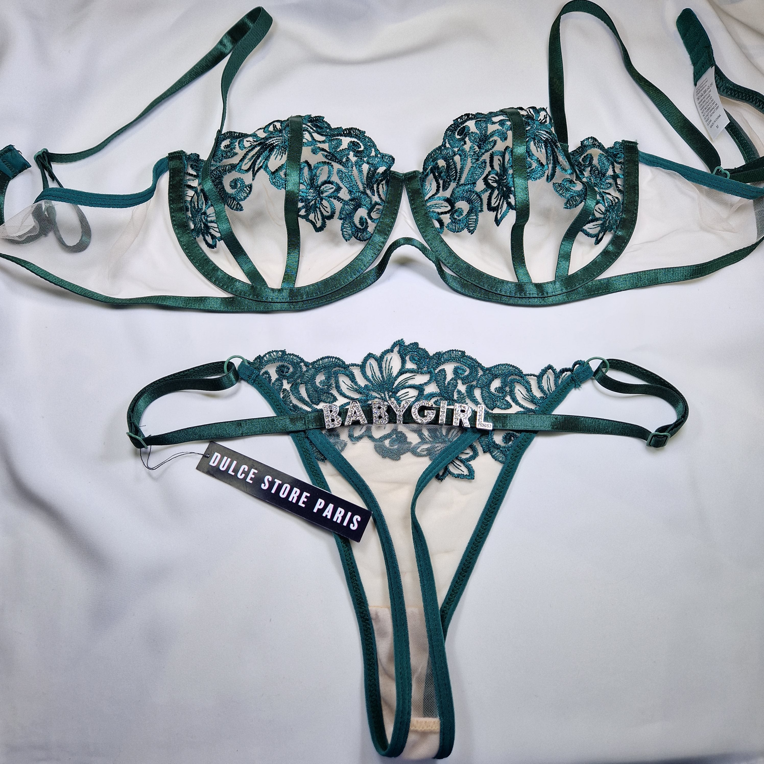 Personalized Floral Lingerie Set
