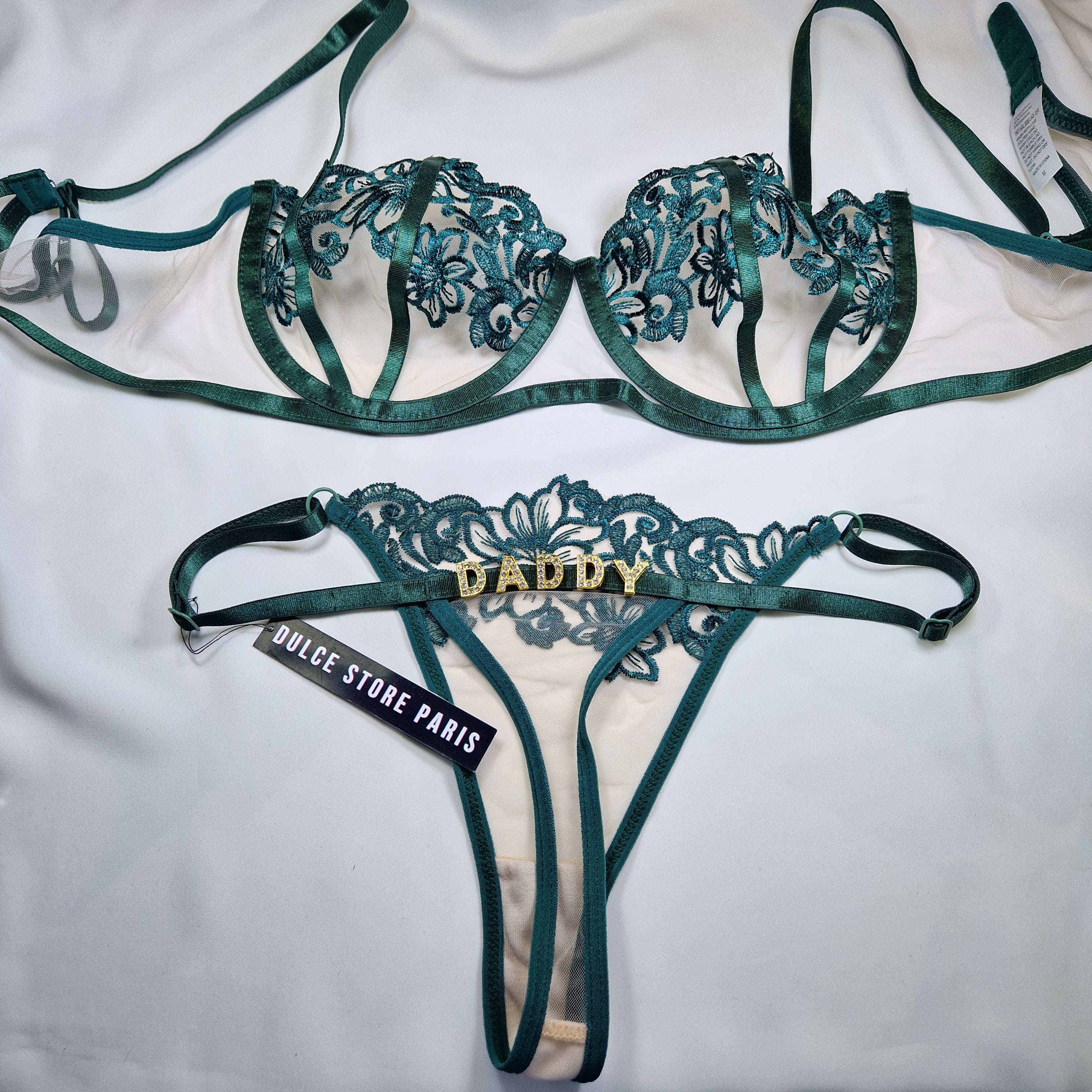 Personalized Floral Lingerie Set