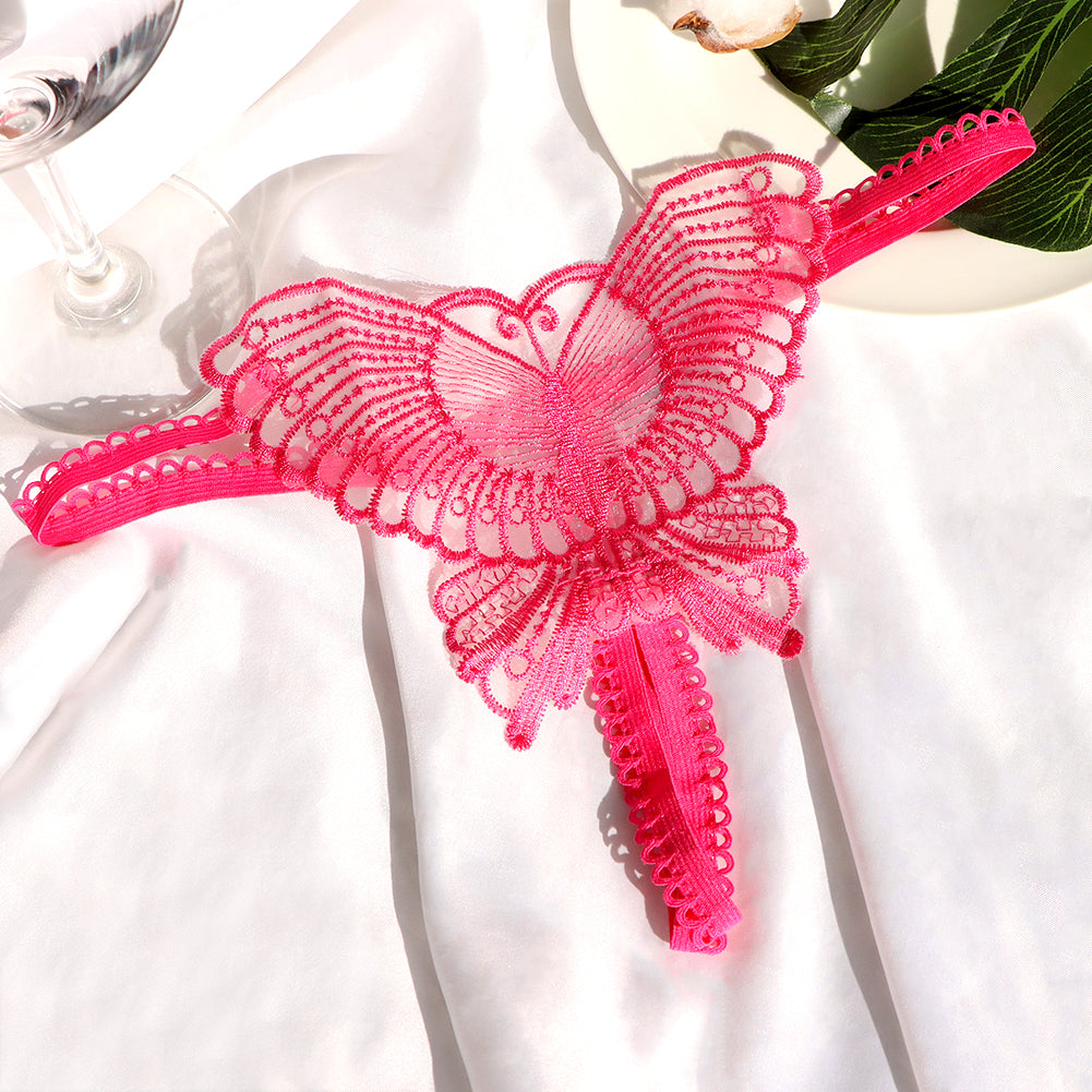 Crotchless Personalized Butterfly Thong