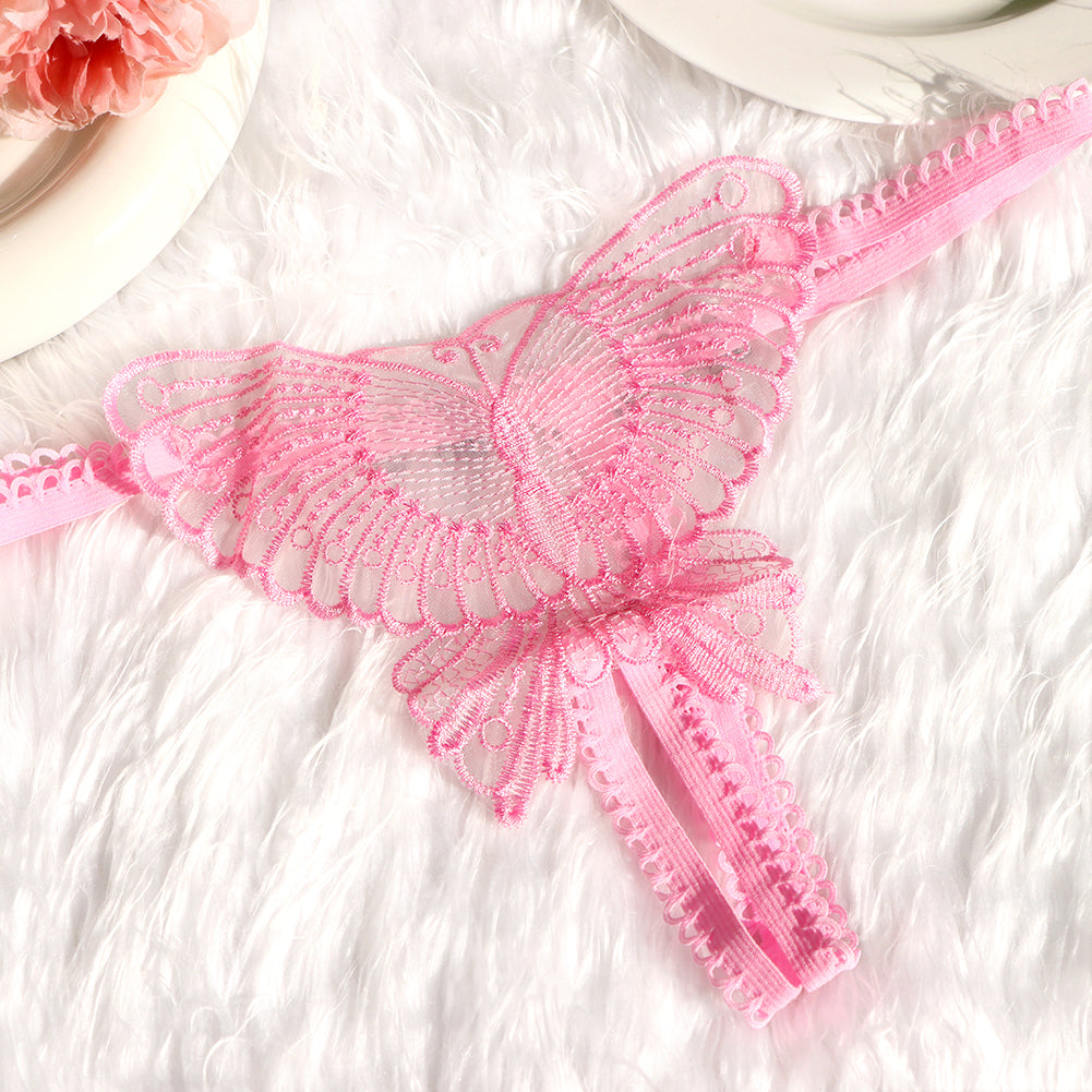 Crotchless Personalized Butterfly Thong