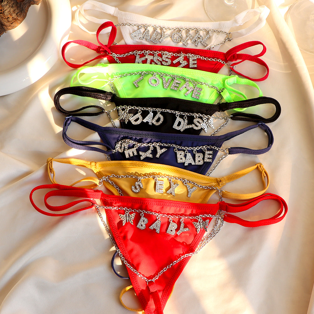 Personalized Triangle Chain Thong