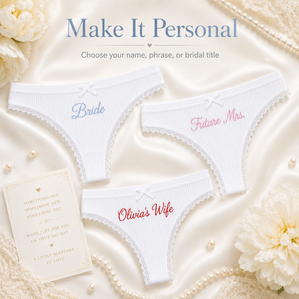 Personalized Embroidered Panty