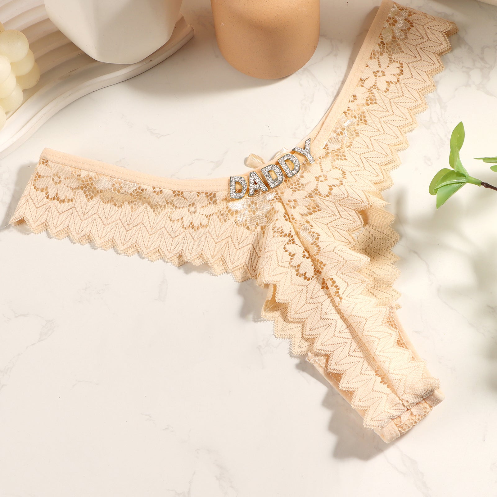 Personalized Lace Tanga