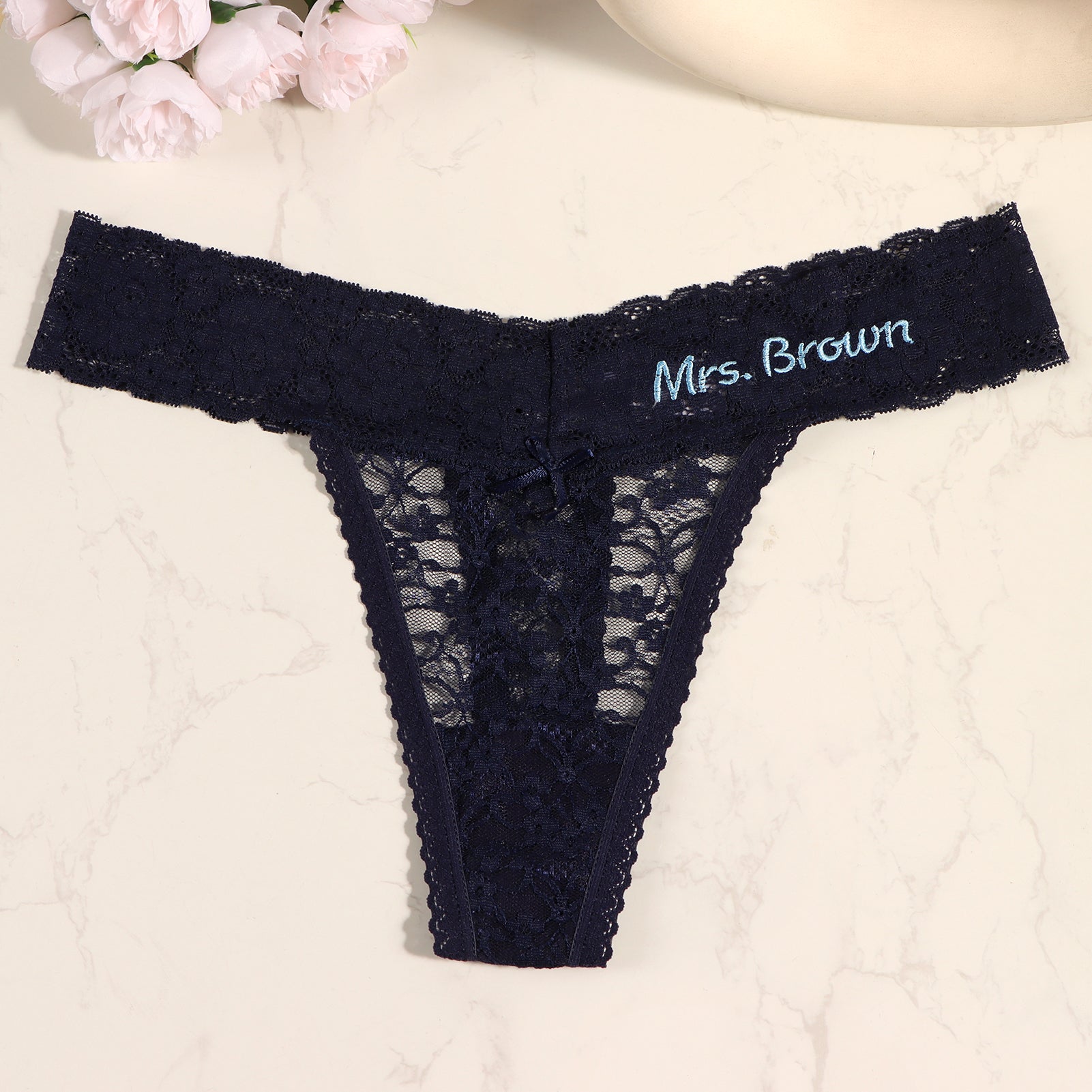Personalized Embroidered Tanga