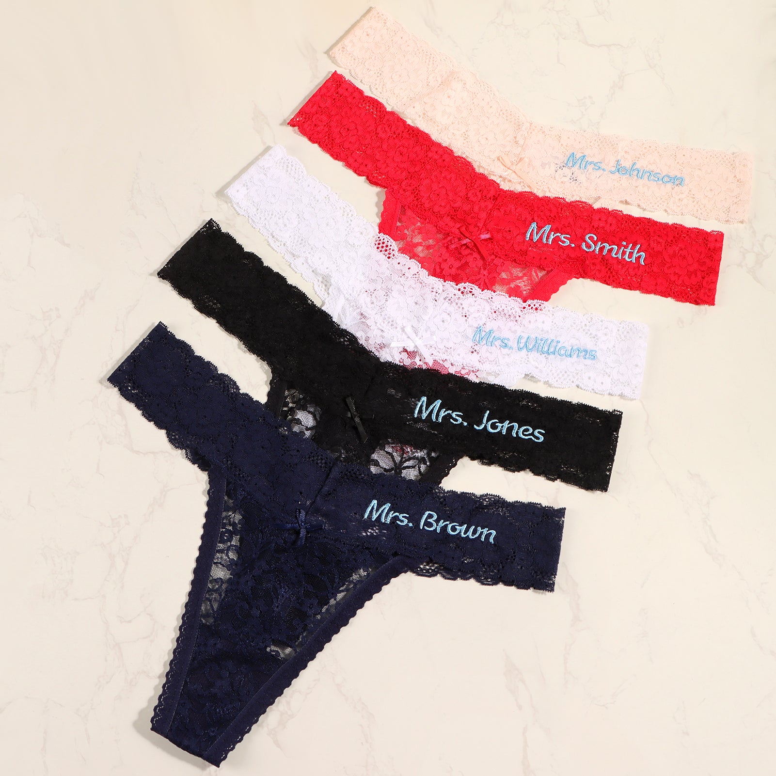 Personalized Embroidered Tanga