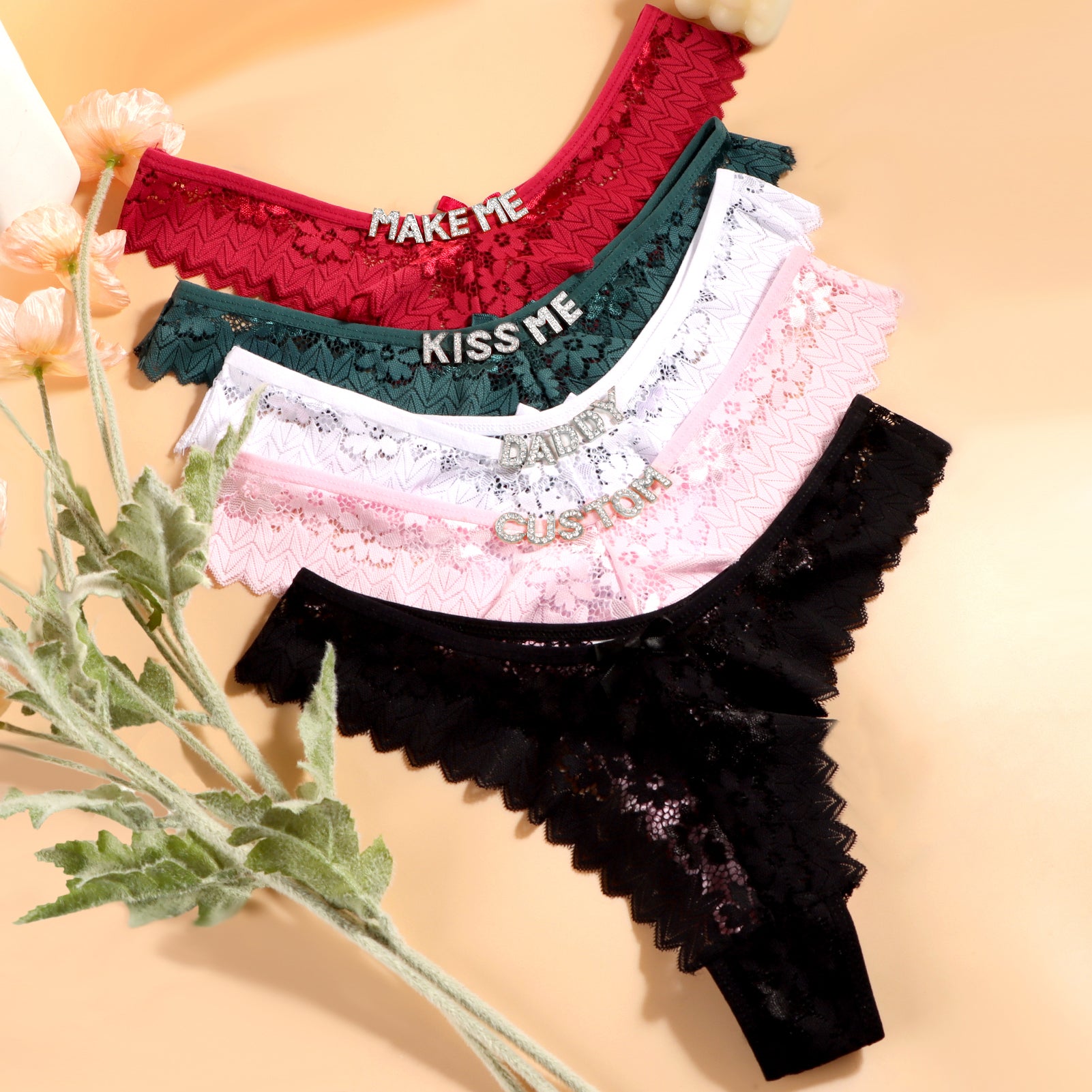 Personalized Lace Tanga