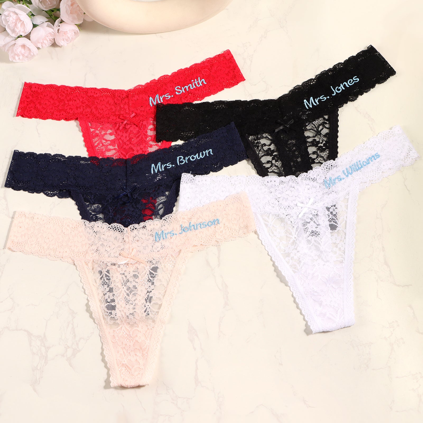 Personalized Embroidered Tanga
