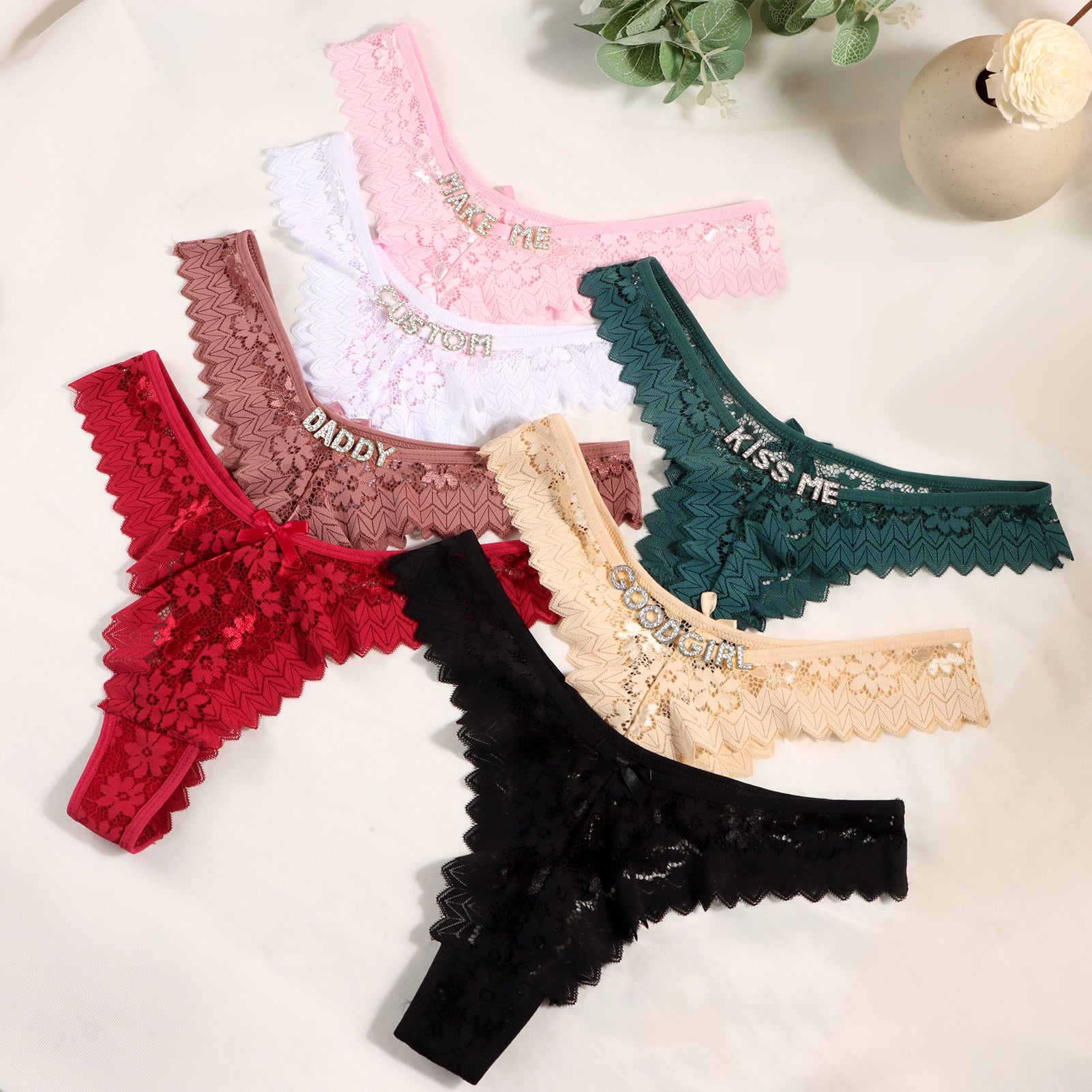 Personalized Lace Tanga