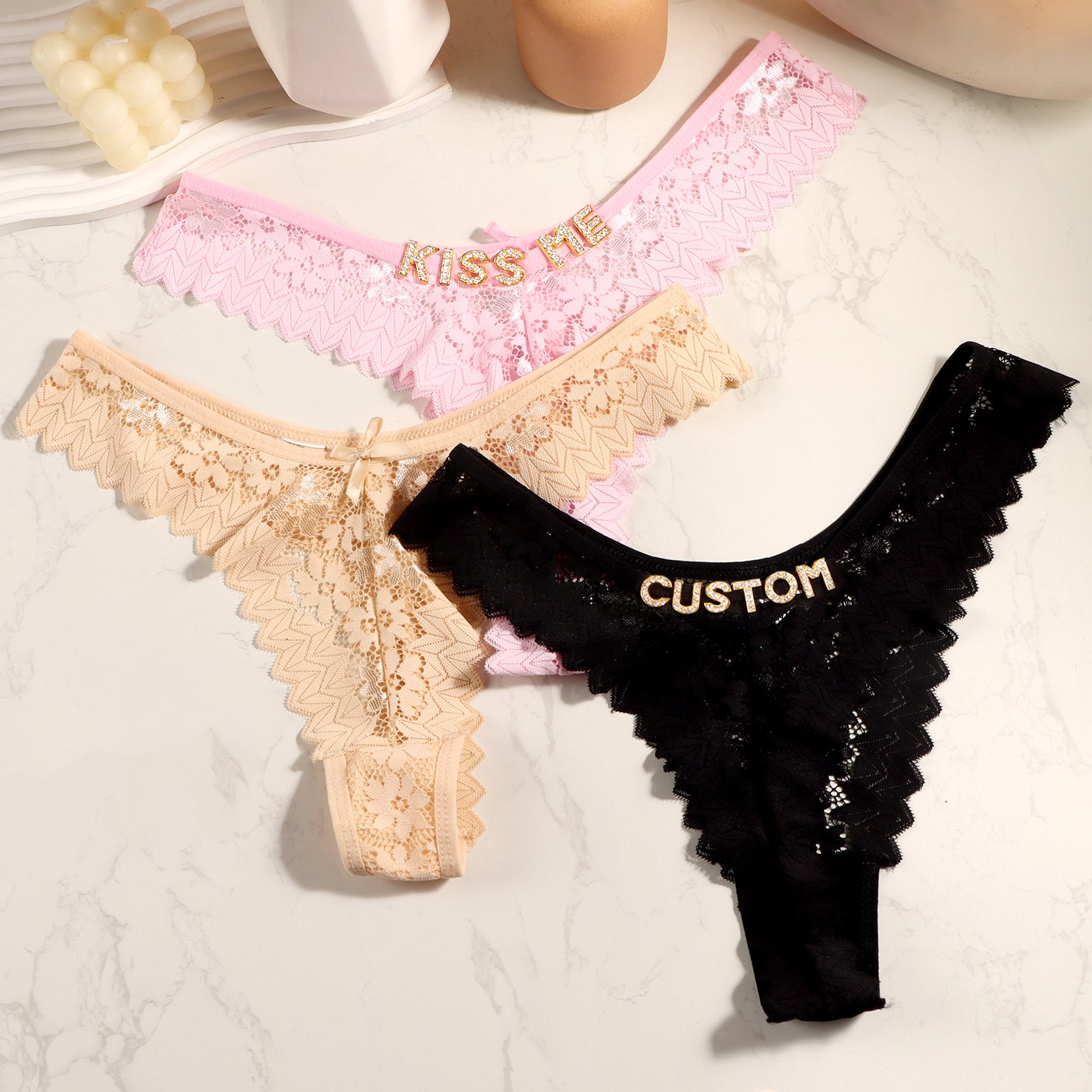 Personalized Lace Tanga