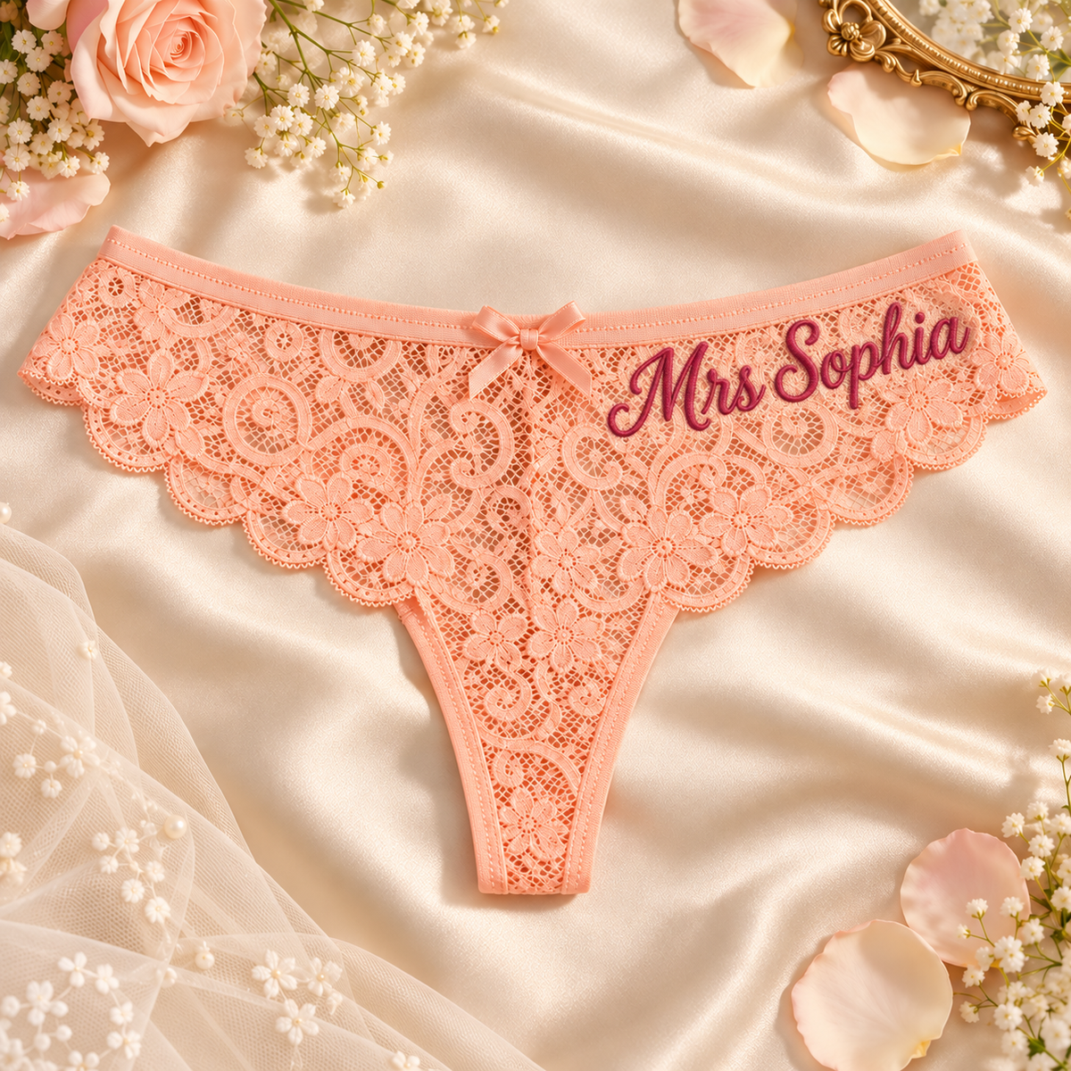 Personalized Embroidered Tanga