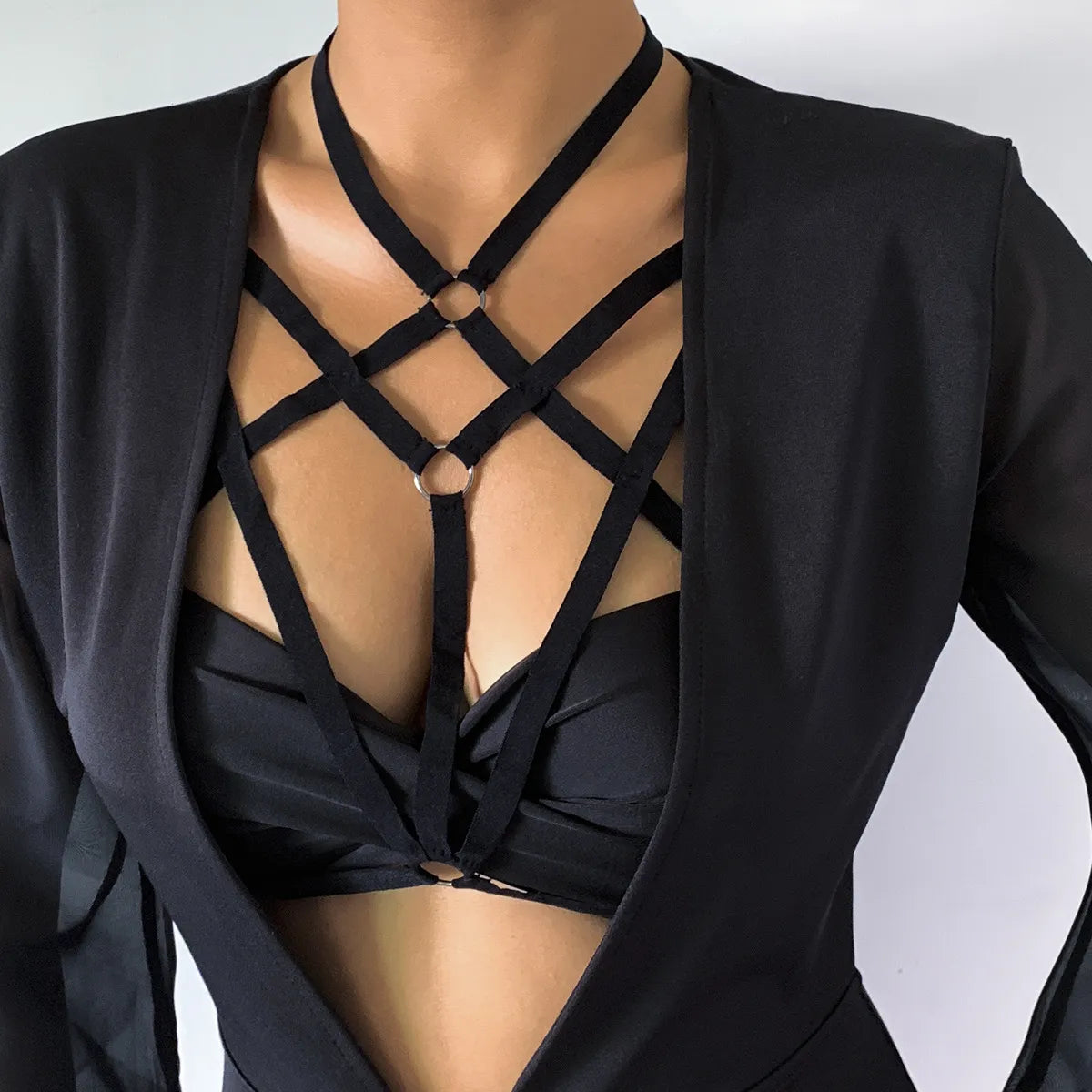 Black Chest Harness