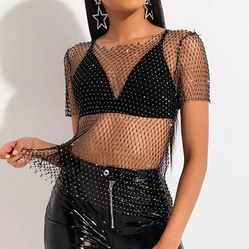 Short Sleeve Mesh Top