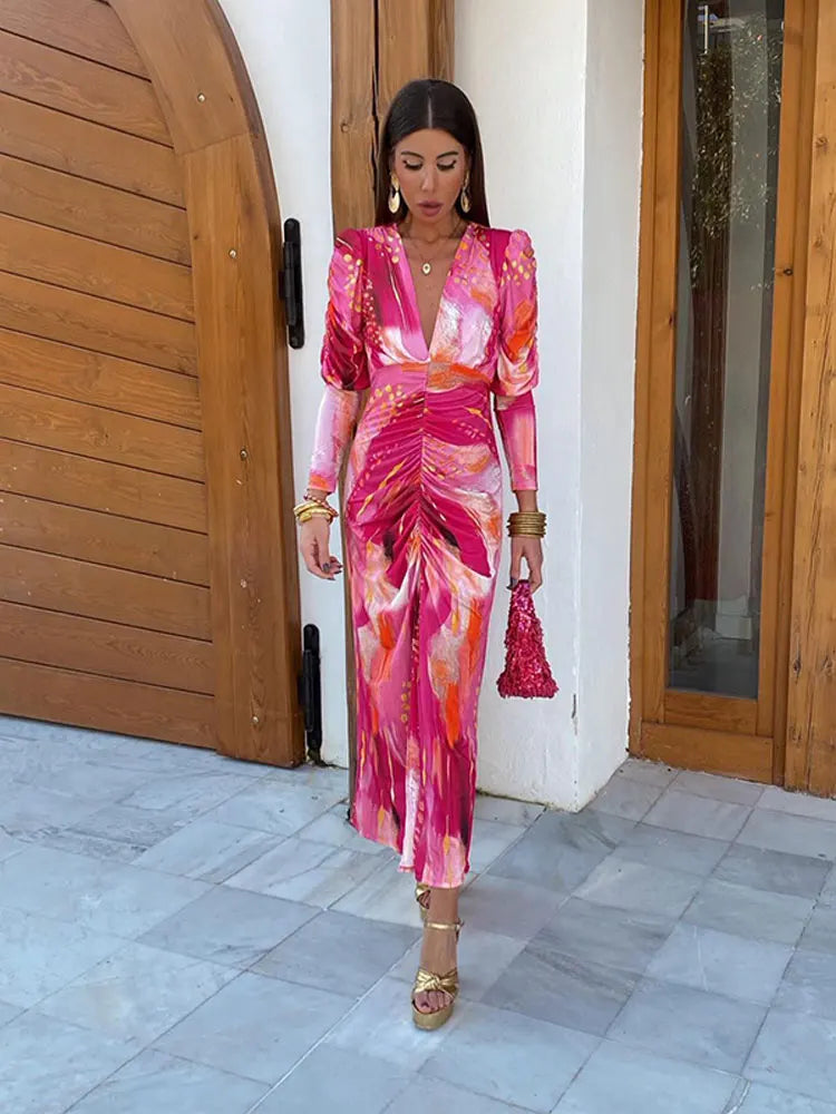 Printed Long Dress