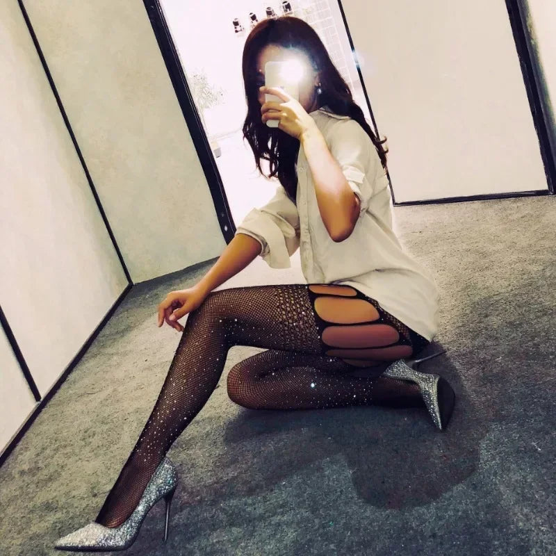 Rhinestones Tights