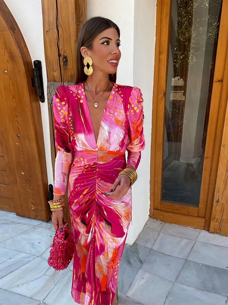 Printed Long Dress