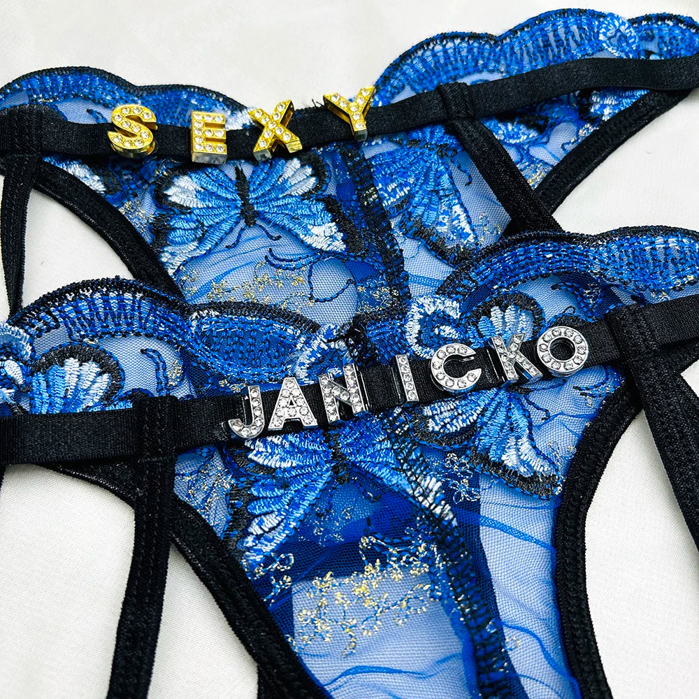 Personalized Butterfly Thong (Crotchless)