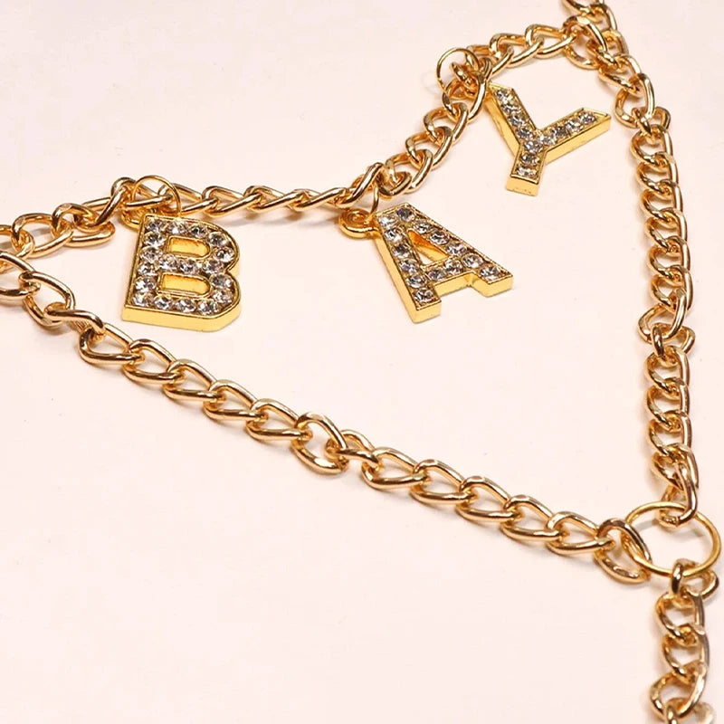 Gold XXL Letters - Personalized Thong