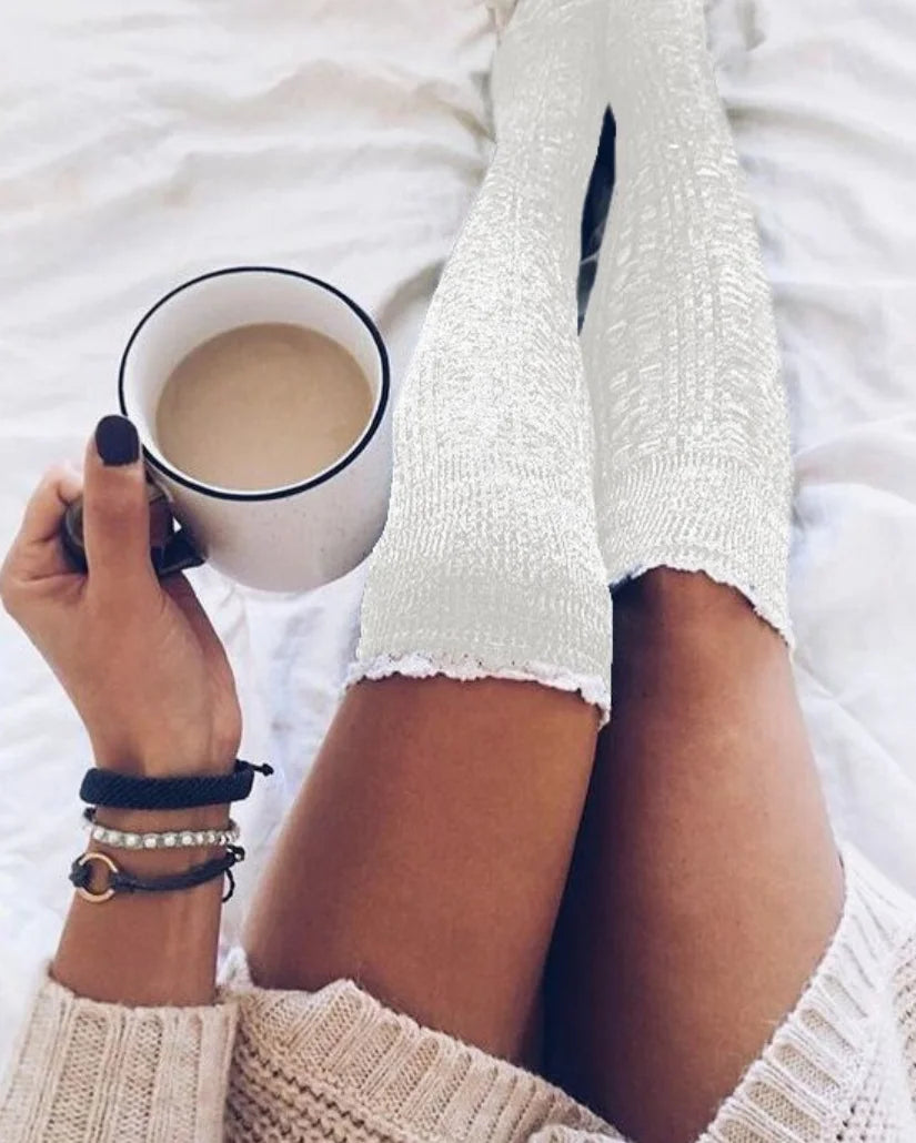 Thigh-High Lace Socks