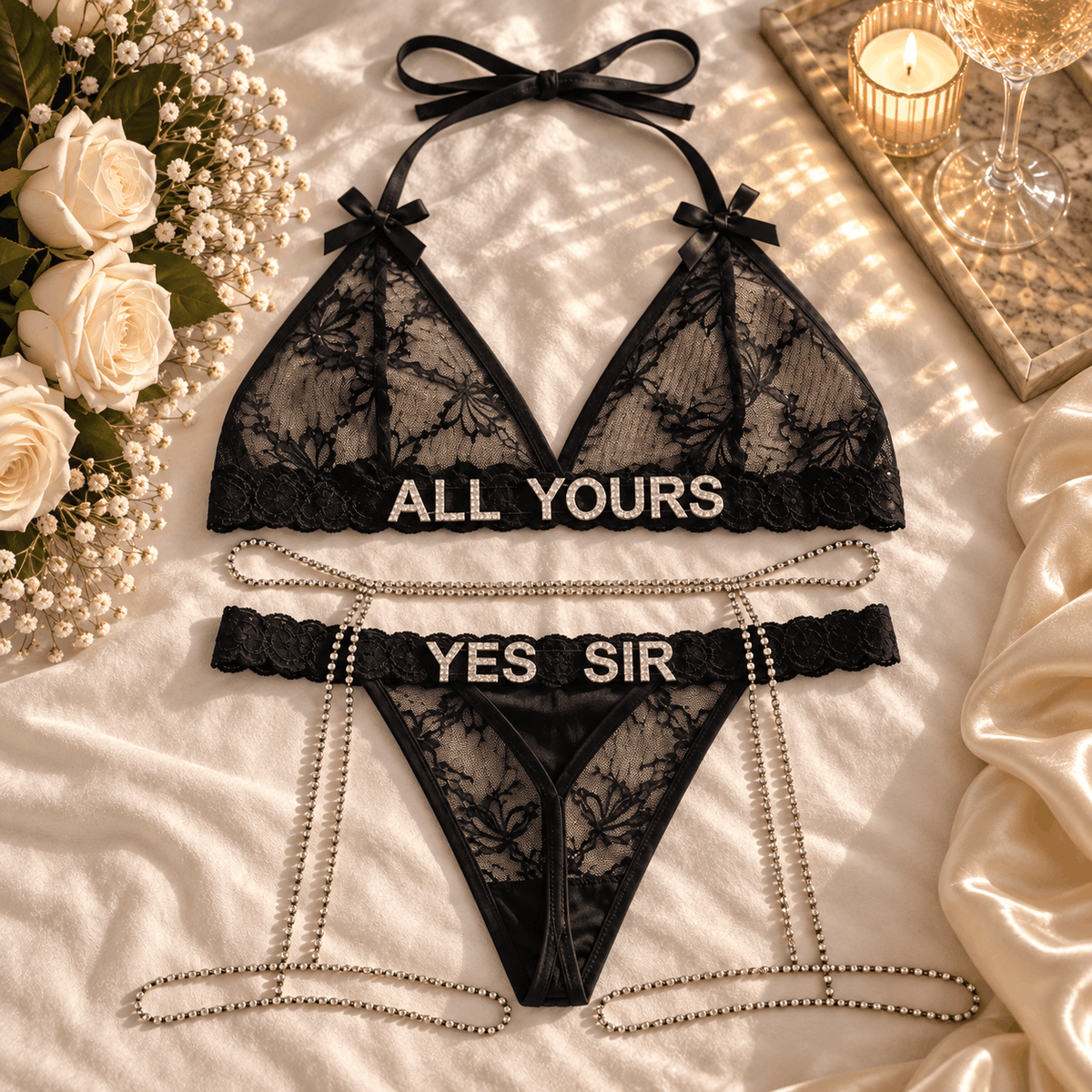 Personalized Strass Set (+ Free Strass Garter Belt)