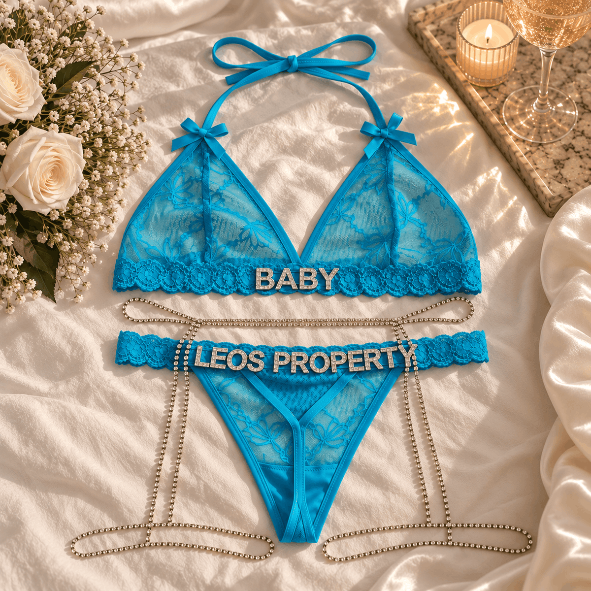 Personalized Strass Set (+ Strass Garter Belt)