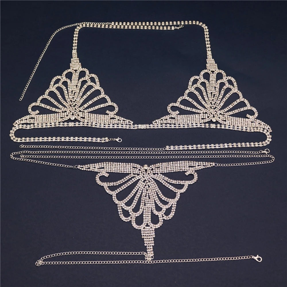 Kierstin – Conjunto de Lingerie com Strass