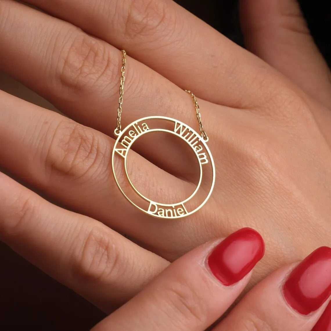 Personalized Liora Circle Necklace