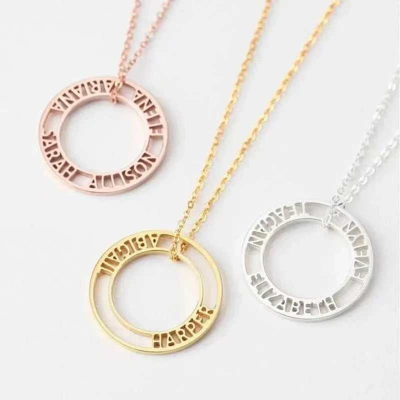 Personalized Valeria Family Circle Necklace