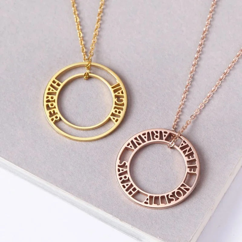 Personalized Valeria Family Circle Necklace