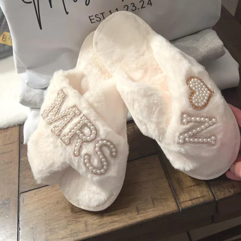 Bride Initial Slippers