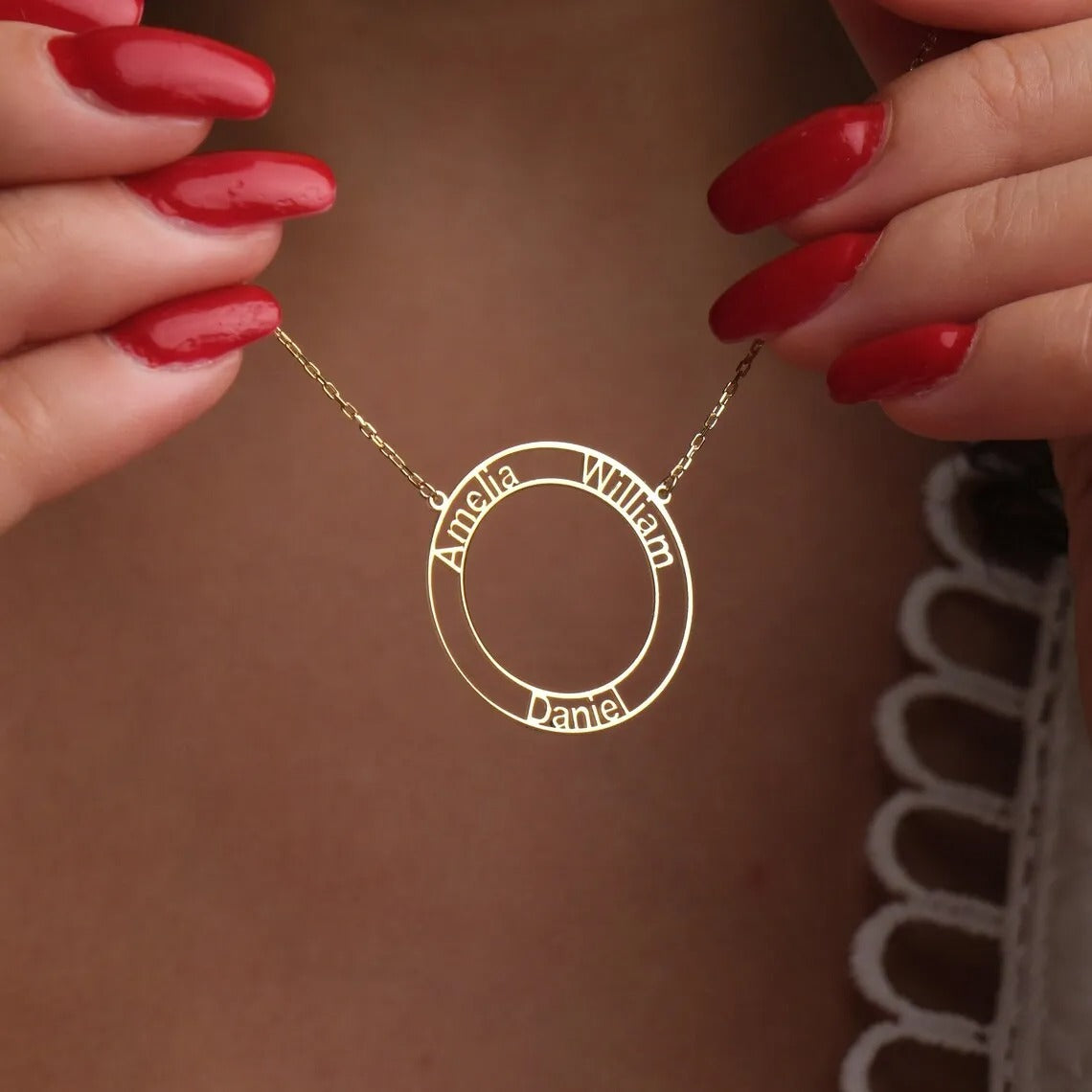 Personalized Liora Circle Necklace