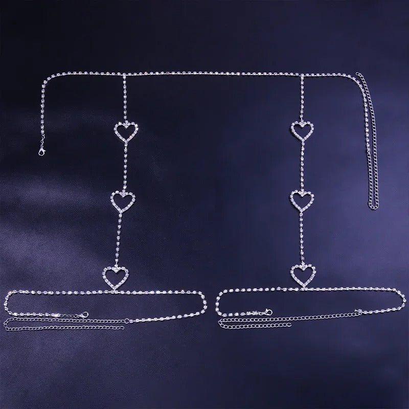 Heart Strass Garter Belt