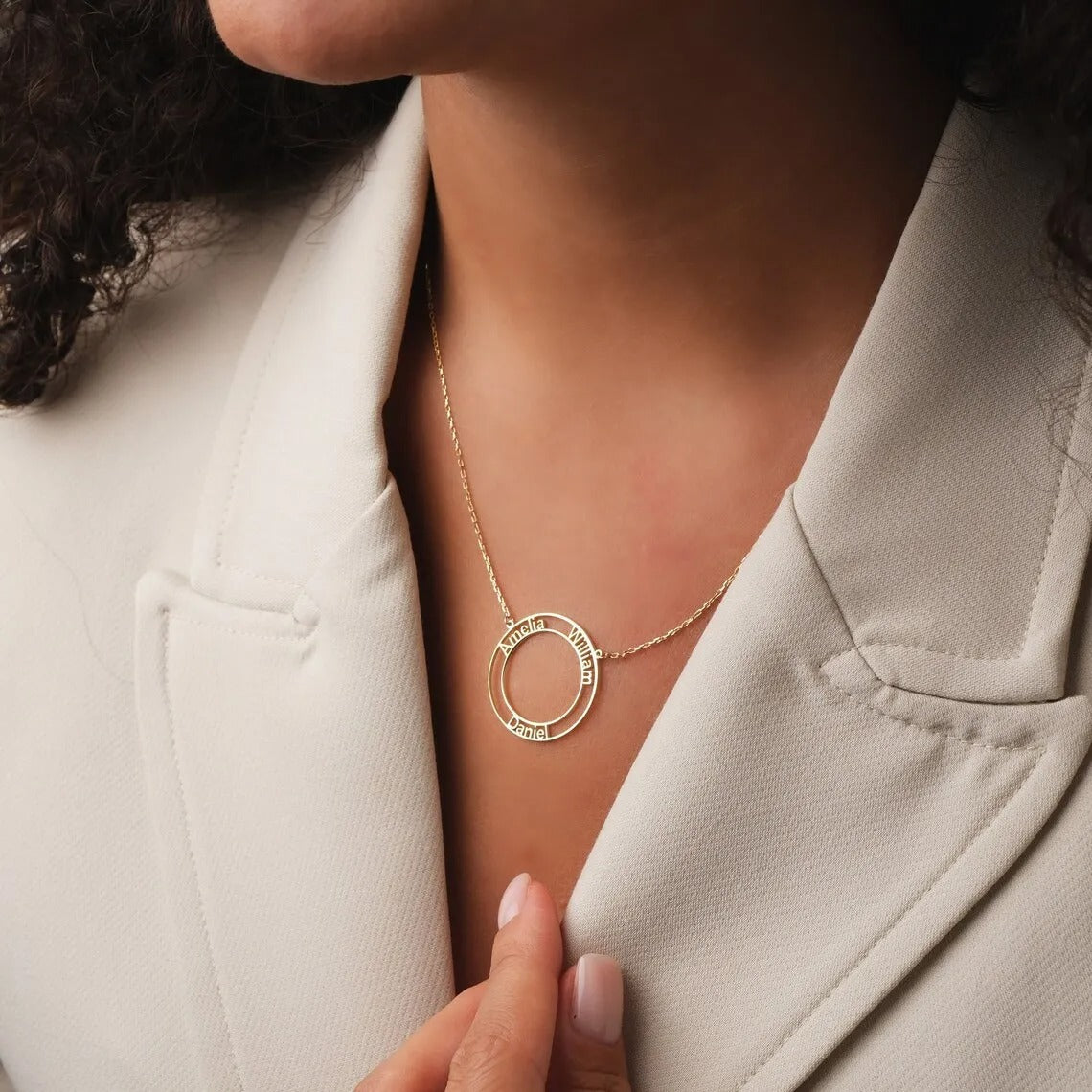 Personalized Liora Circle Necklace