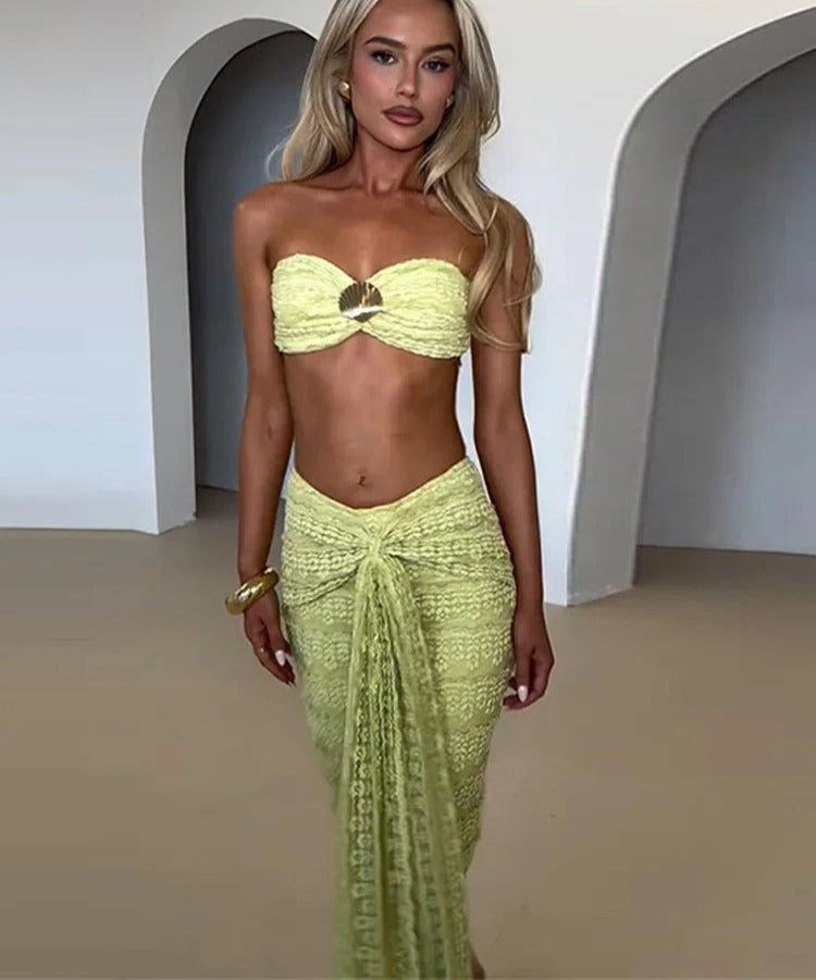 Ema Shell & Tie 2 Pieces Maxi Set