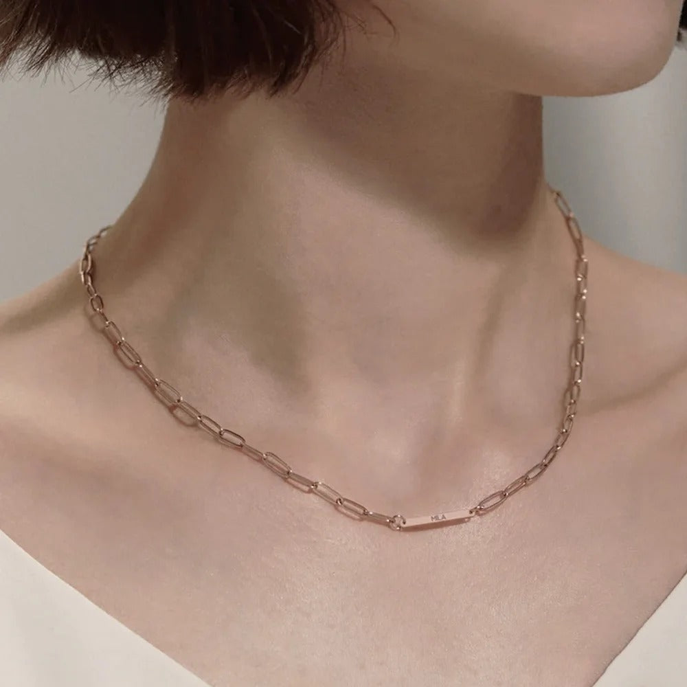 Personalized Rosa Bar Necklace