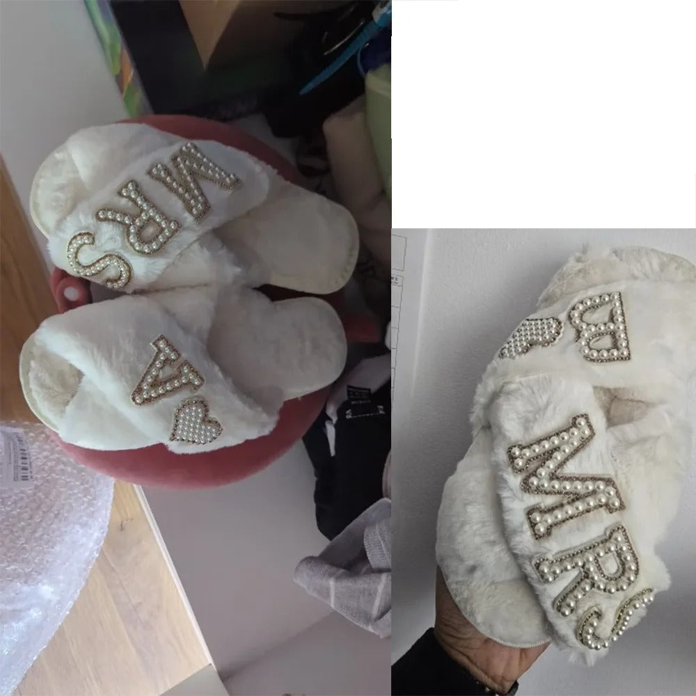 Bride Initial Slippers
