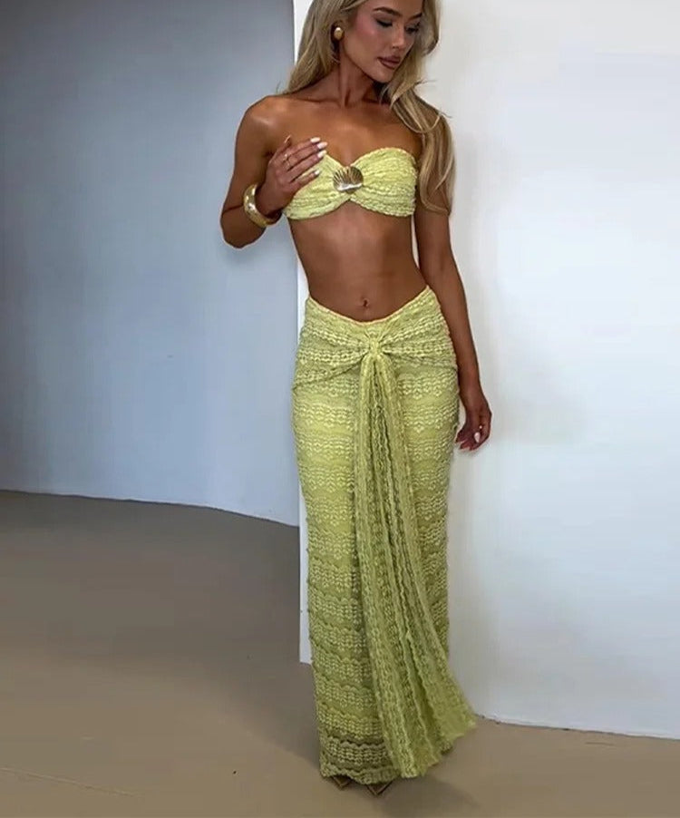 Ema Shell & Tie 2 Pieces Maxi Set