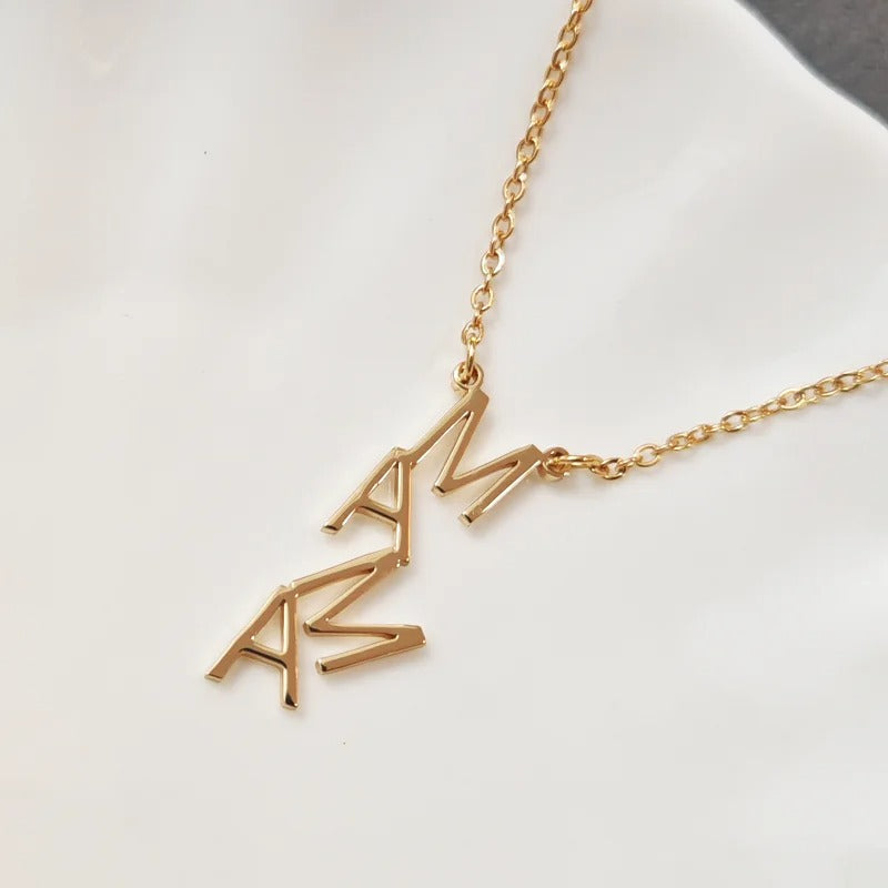 Personalized Aria Vertical Necklace