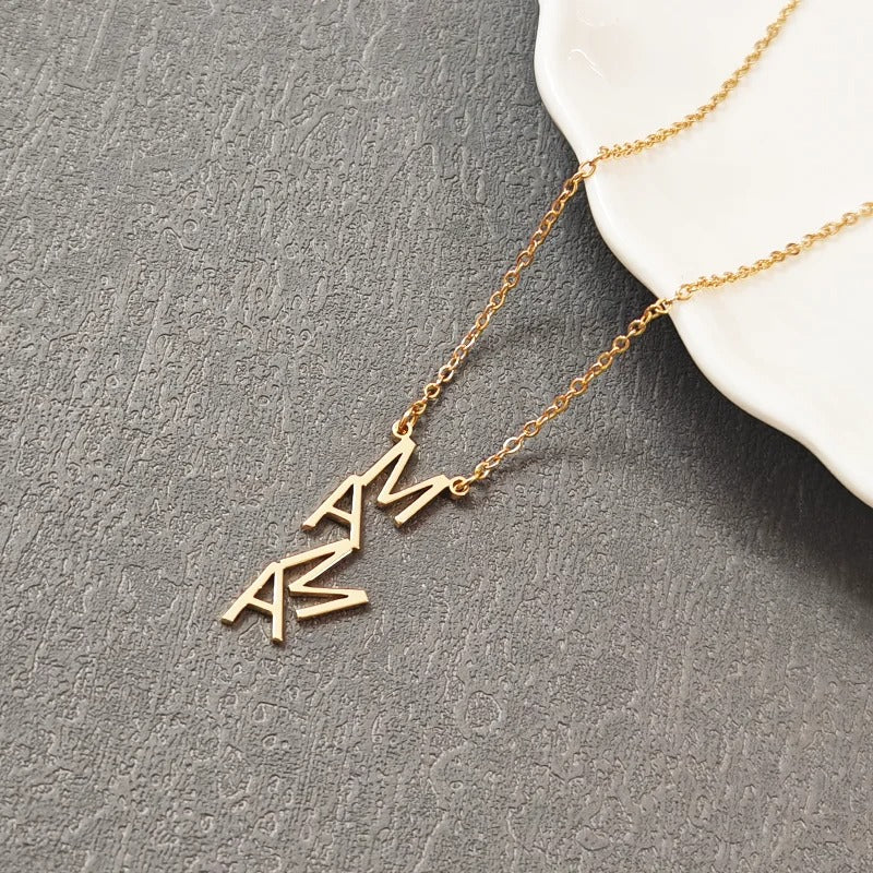 Personalized Aria Vertical Necklace