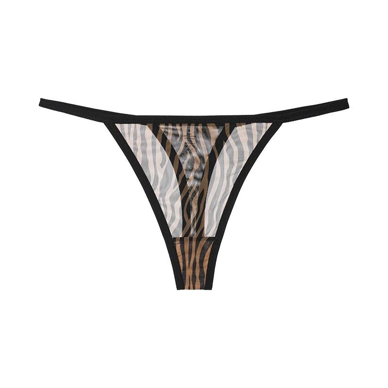Leopard Sheer Thong
