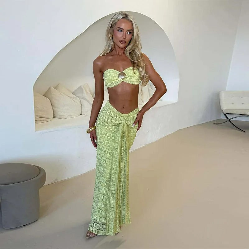 Ema Shell & Tie 2 Pieces Maxi Set