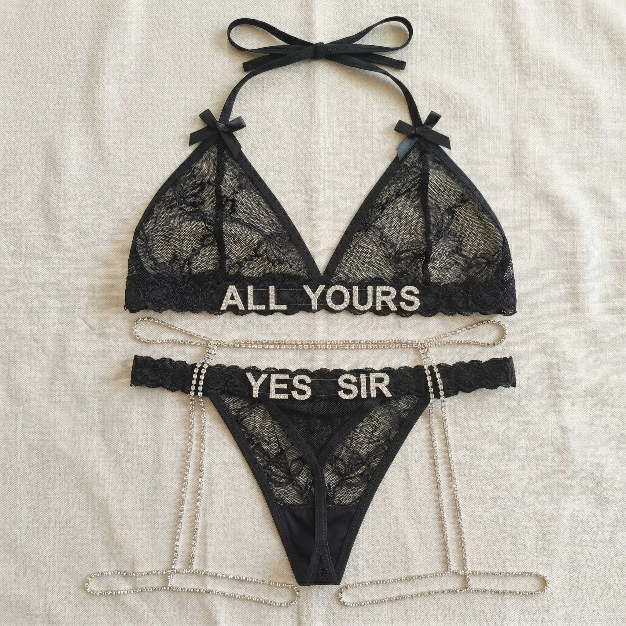 Personalized Strass Set (+ Free Strass Garter Belt)