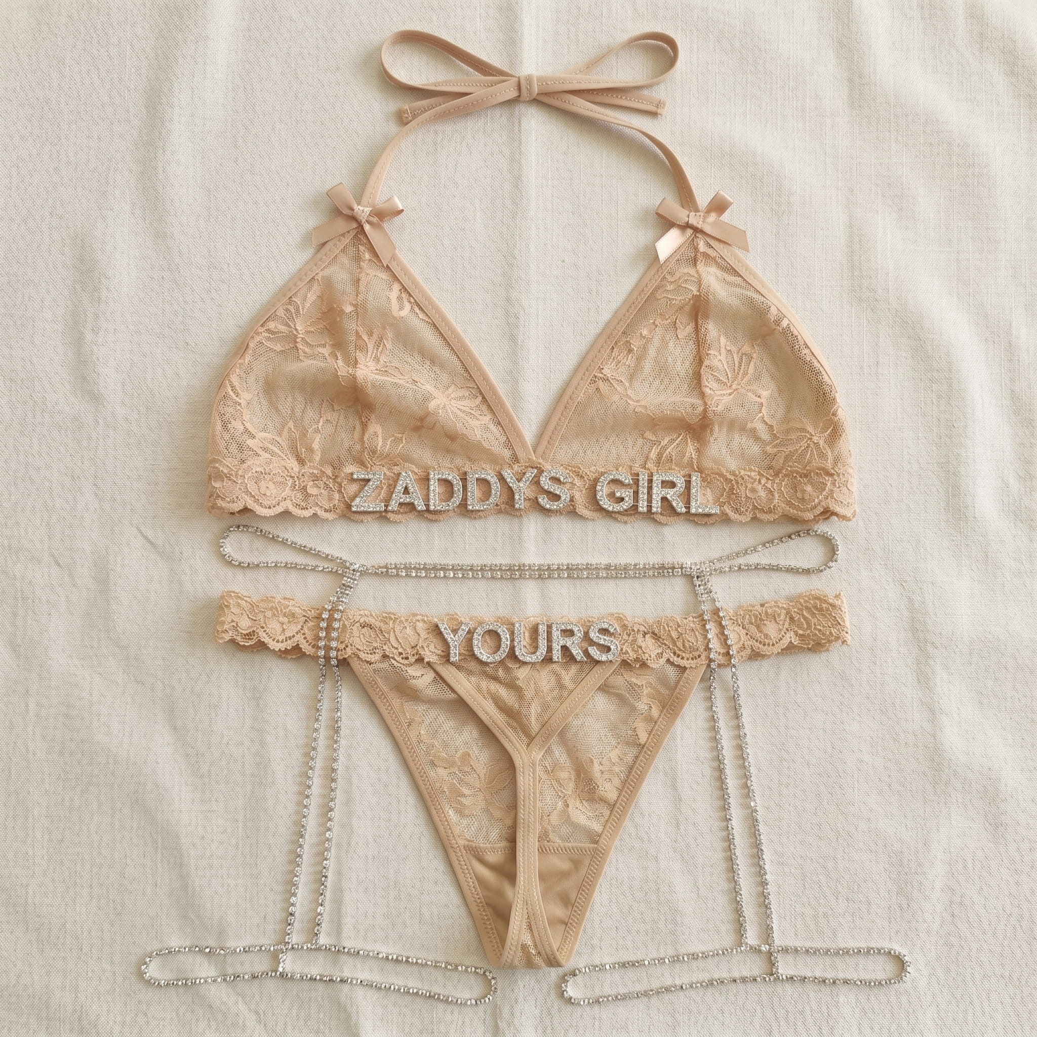 Personalized Strass Set (+ Free Strass Garter Belt)